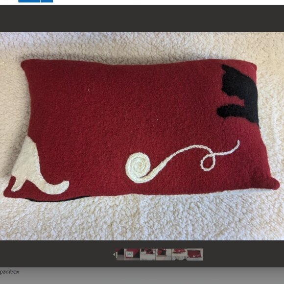 NWT S'mitten in Vermont Playful Cat Pillow - Picture 7 of 7